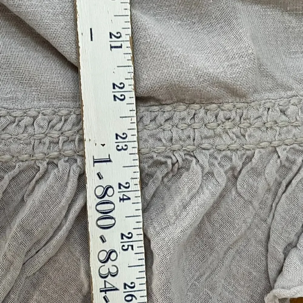 RHTeen Restoration Hardware Gray Ruffled Gauze Pillow Sham 22